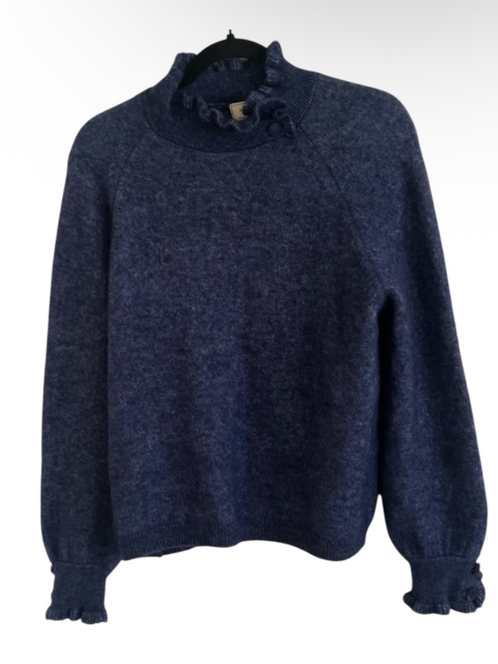 Sezane x MDLO Blue Carlota Jumper Sweater in Twilight Blue Small